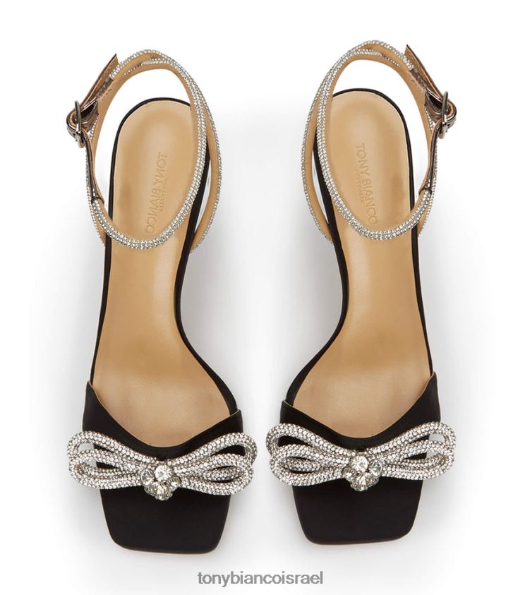 נעלי עקב | נשים סאטן שחור Tony Bianco עקבי פרנץ 8BNR8T164